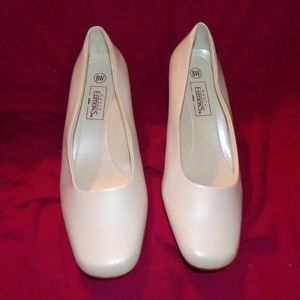 White Matte Leather Look Pumps